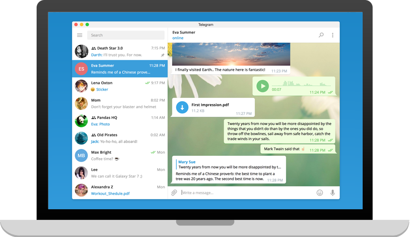 Telegram sur Windows